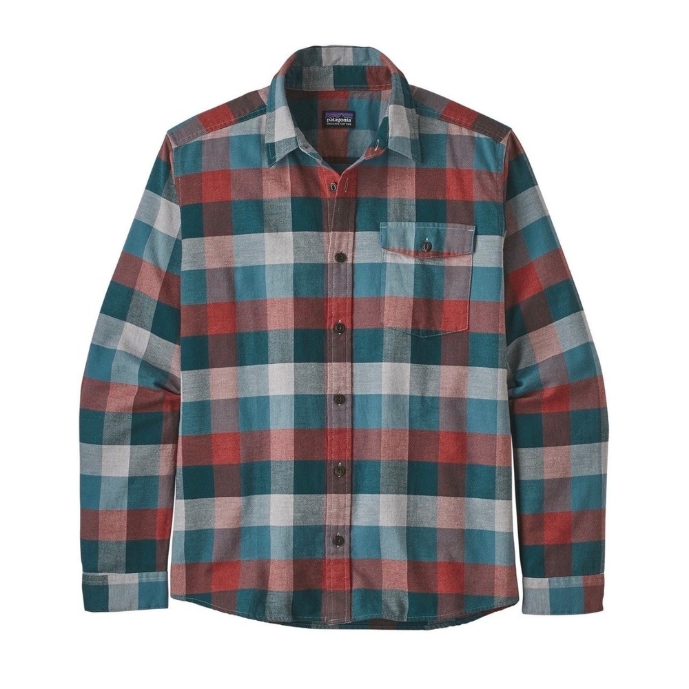 Patagonia Fjord Flannel Shirt‎ Mens M Plaid Organic Cotton